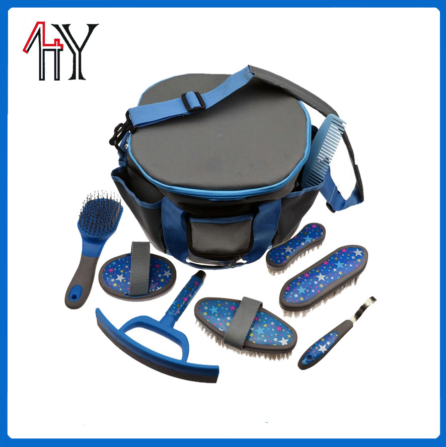 Oxford Cloth Horse Brush Set PP TPE 27x27x24cm