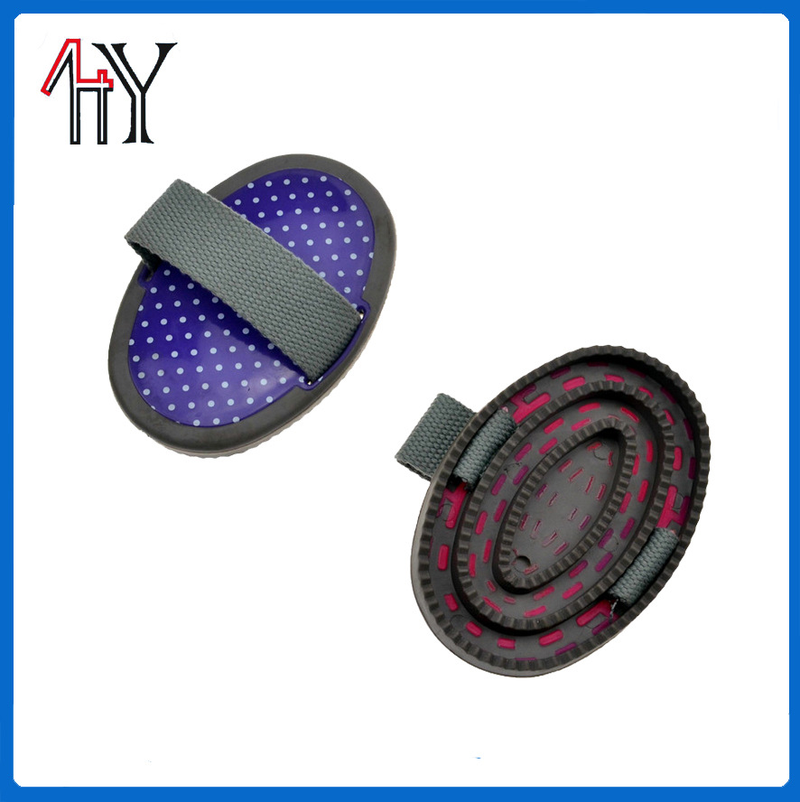 Large Rubber Massage Horse Brush PP TPE