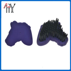 PP TPE Coated Soft Horse Brush Horse Head Shape