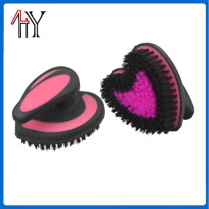 Rubber Handle Soft Bristle Horse Brush