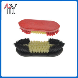 8 Inch Plastic Horse Brush With Long And Short Bristles