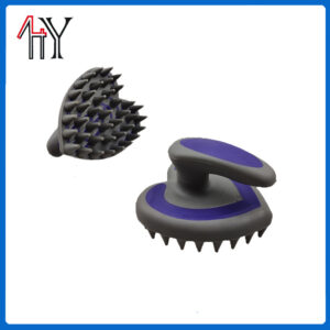 Rubber Coated Horse Massage Brush PP TPE