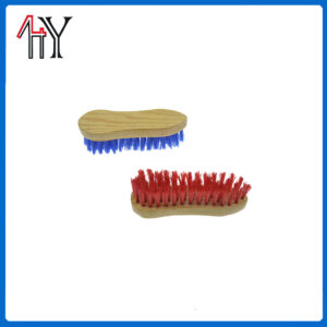 Wooden Handle Horse Face Brush 12.5x4.2cm