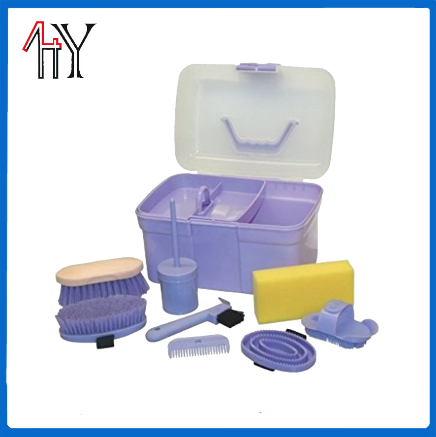 PP PVC Horse Grooming Brush Kit Toolbox 27.5x19x16cm