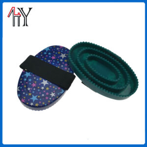 Large Plastic Printed Horse Brush Rubber Hard Teeth Massage
