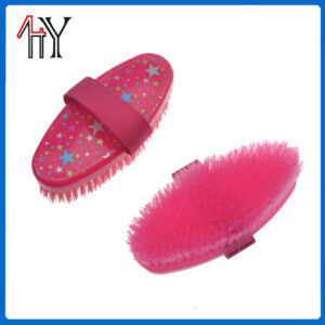 Plastic Soft Horse Brush Printed 17x7.6cm