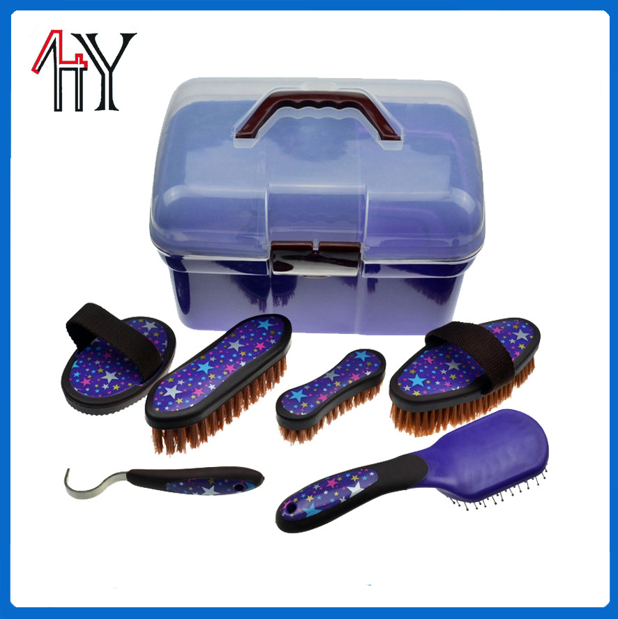 Oxford Cloth Horse Brush Set PP TPE 27x27x24cm