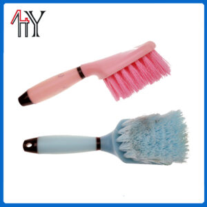 Silicone Handle Long Handle Hard Bristle Horse Brush