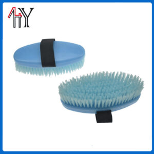 Plastic Horse Brush Soft And Hard Bristle Grooming Tool