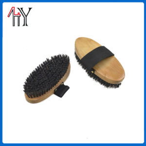 Wooden Handle Soft Bristle Horse Brush