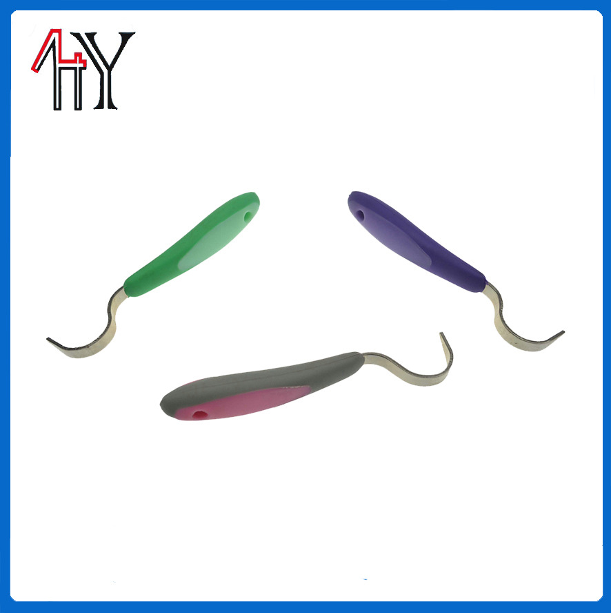 Plastic Hoof Pick PP And TPE 17.5x4cm Horse Cleaning