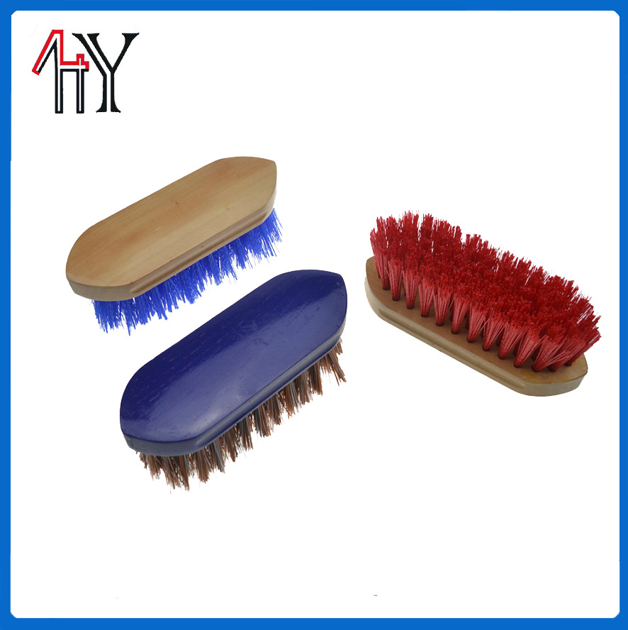 Wooden Handle Hard Bristle Horse Brush
