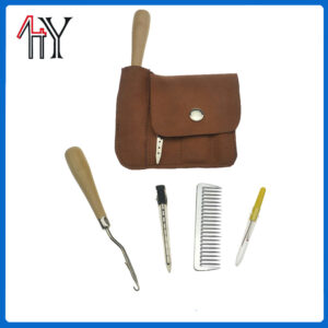 Small Cowhide Horse Braiding Kit 12.5 by 11 cm