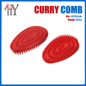 PVC Long Tooth Massage Horse Brush Teardrop Shape
