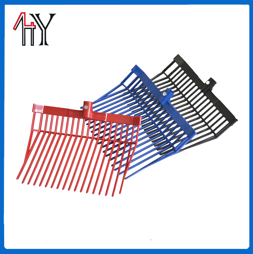ABS Plastic Small Manure Fork 29x32 cm for Stable Use