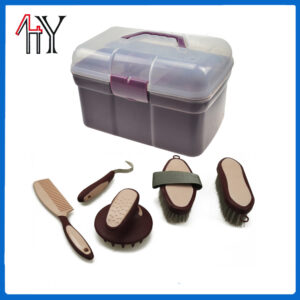 Horse Grooming Kit with Plastic Box 30.5 x 20.5 x 19 cm