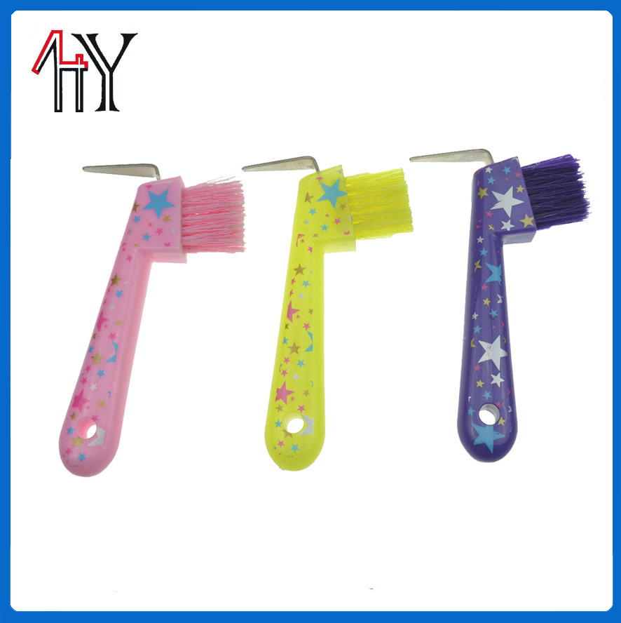 Plastic Printed Horse Hoof Pick Brush