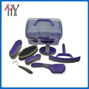 Horse Grooming Kit With Brush And Hoof Pick
