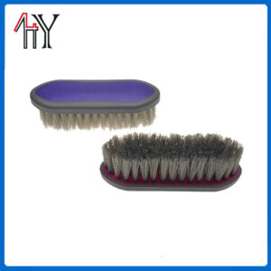 Rubber Silicone Coated Hard Bristle Horse Brush