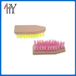 PP Plastic Horse Brush Hard Bristle Beige Foam