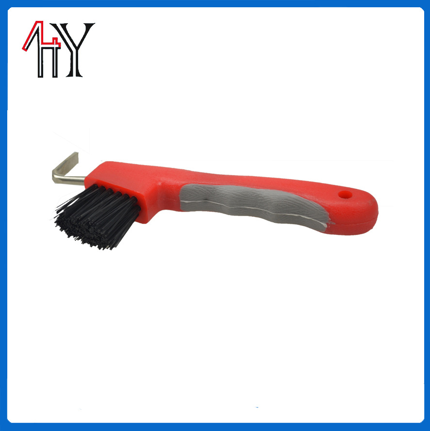 Rubber Coated Hoof Pick with Brush