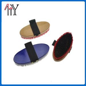 7.5-Inch Wooden Handle Soft Bristle Horse Brush