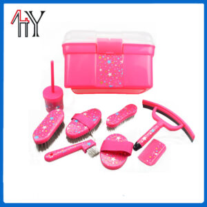 Large Printed Toolbox Horse Brush Set