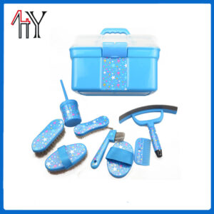 Large Printed Toolbox Horse Grooming Kit PP PVC