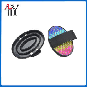 Rhinestone Decorated Small Massage Horse Brush PP