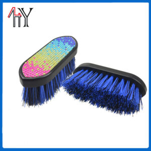 Rhinestone Hard Bristle Horse Brush 14 cm