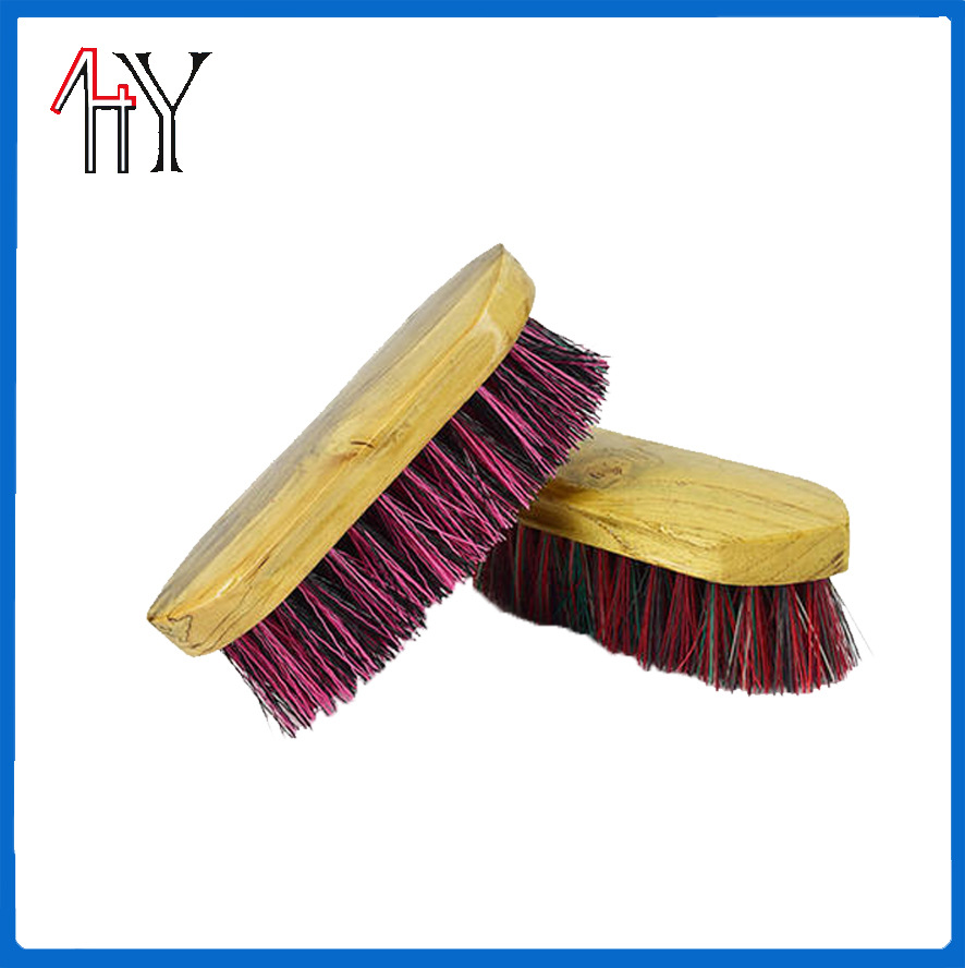 Wooden Handle Hard Bristle Horse Brush