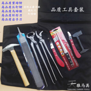 Hoof Trimming Tool Set Nipper Clincher Rasp Nail Cutter