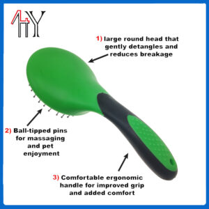 Custom Rubber Coated Horse Tail Comb Mane Grooming Tool