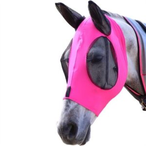 Hot Sale Mesh Horse Face Mask Lightweight Breathable Ear Cover Summer Anti-Mosquito Lycra