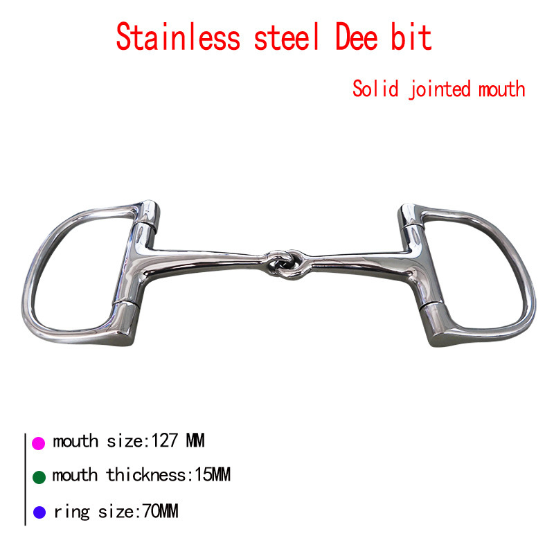 Stainless Steel Dee Bit with Solid Jointed Mouth