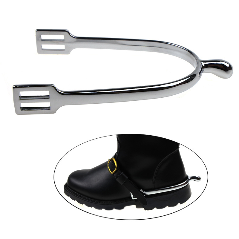 Zinc Alloy Chrome Plated English Horse Spur with Round End 20mm Neck SP6105ZM