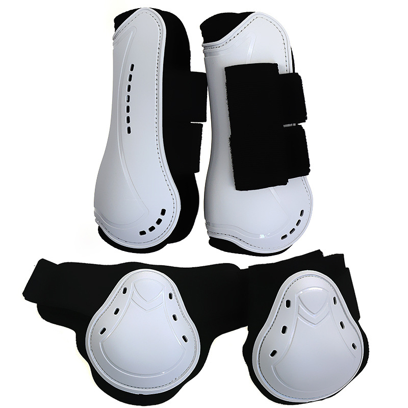 Horse Jumping Tendon Boots PU Shell Neoprene Padding