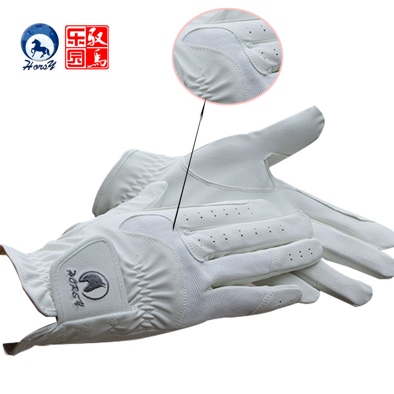 Equestrian Riding Gloves White Competition XS