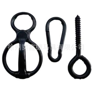 English American Horse Bit Stirrup Blackened Tie Hook