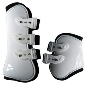 Horse Tendon Boots PU Hard Shell Neoprene Padding Adjustable