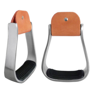 Western Die-Cast Aluminum Stirrup with Black Rubber Pad ST3104