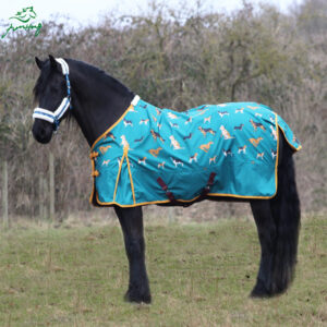 Printed Pattern Horse Rug Indoor Outdoor Waterproof Warm Anti-Mosquito Anti-Insect Oxford Fabric Horse Rug Out