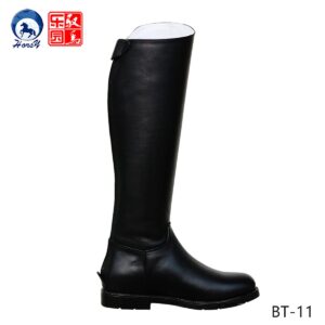 Equestrian Tall Boots Cowhide Leather Black Size 36