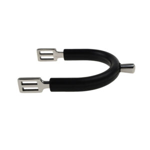 Rubber Wrapped Stainless Steel English Horse Spur Men's 20mm Neck