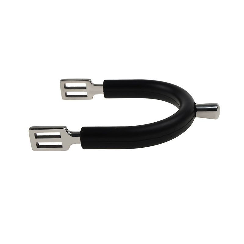 Rubber Wrapped Stainless Steel English Horse Spur Men's 20mm Neck