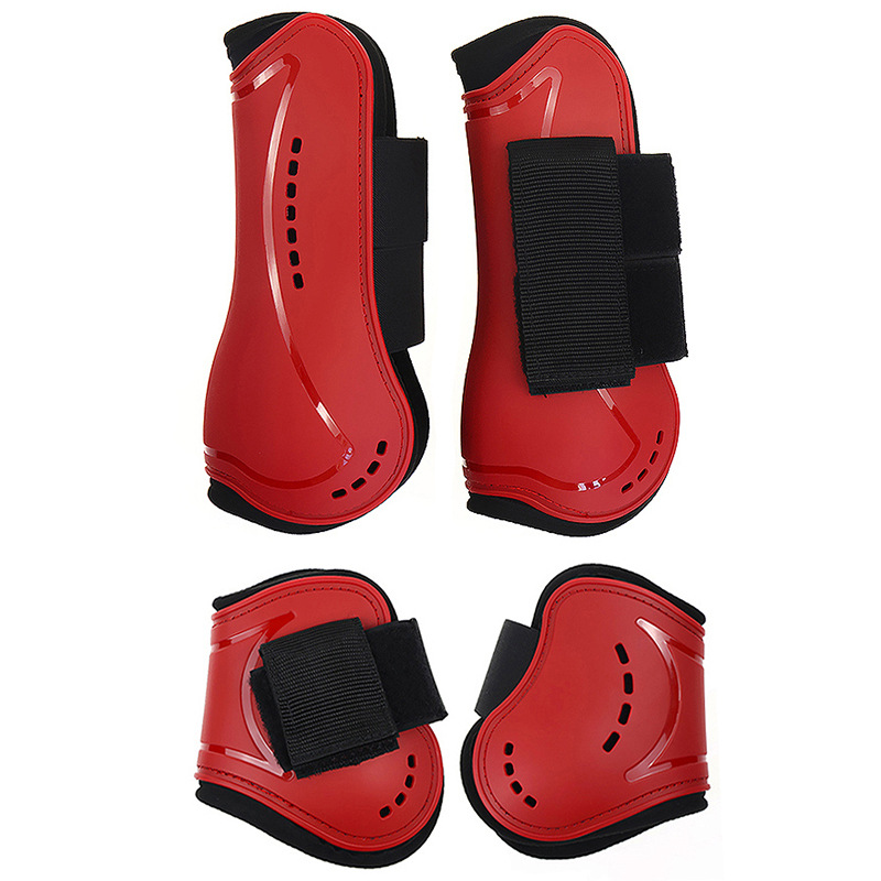 Horse Jumping Tendon Boots Nylon Hook-and-Loop Neoprene Padding