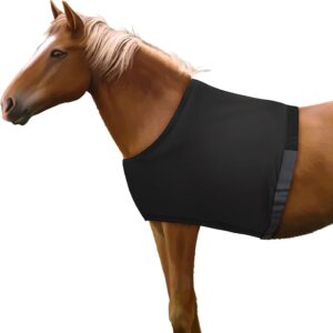 Horse Shoulder Guard Vest Spandex Black One Size