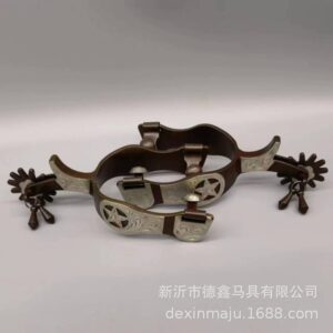 English American Antique Copper Blackened Horse Spurs Bit Stirrup Low Carbon Steel