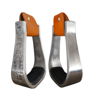Western Aluminum Stirrup Hand Engraved
