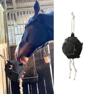 Interactive Horse Toy Carrot Training Feeding Ball Black